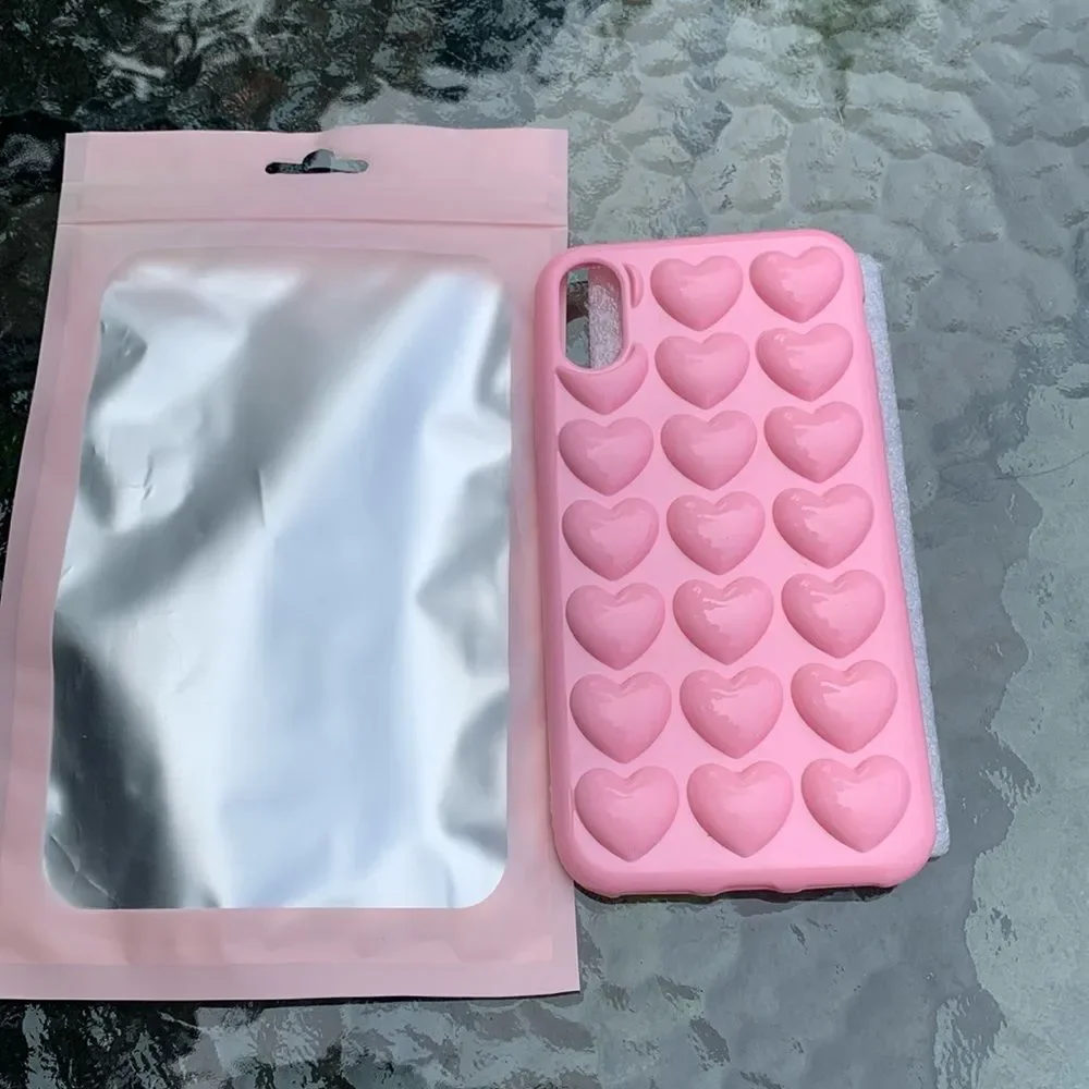 Custom iPhone X/XS silicone heart case